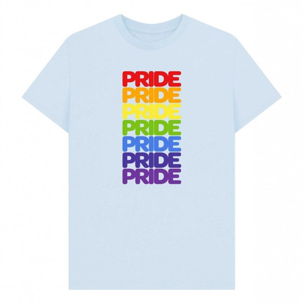 Apoh Unisex Adult Pride Rainbow T-Shirt / Sky Blue